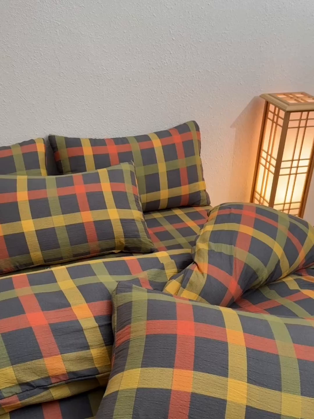 91家纺网 家纺一手货源 找家纺 友承家纺 2026最新款双层纱水洗棉被套单件150x200x230被罩学生宿舍三件套四件套床上用品a类母婴 炫彩格