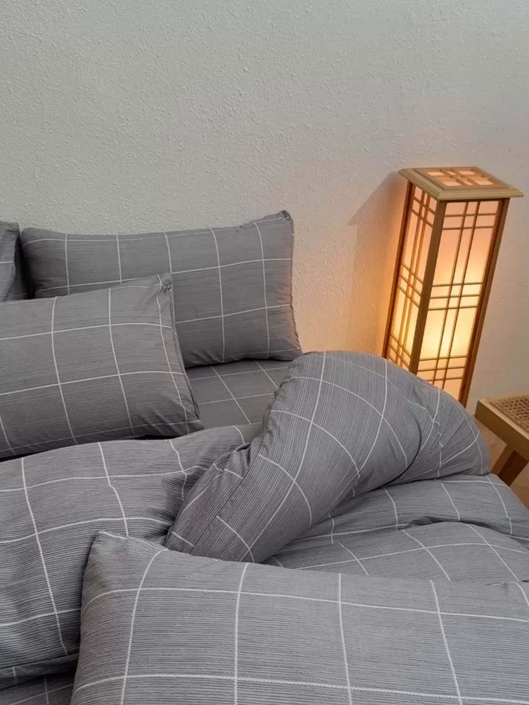 91家纺网 家纺一手货源 找家纺 友承家纺 2026最新款双层纱水洗棉被套单件150x200x230被罩学生宿舍三件套四件套床上用品a类母婴 混搭灰