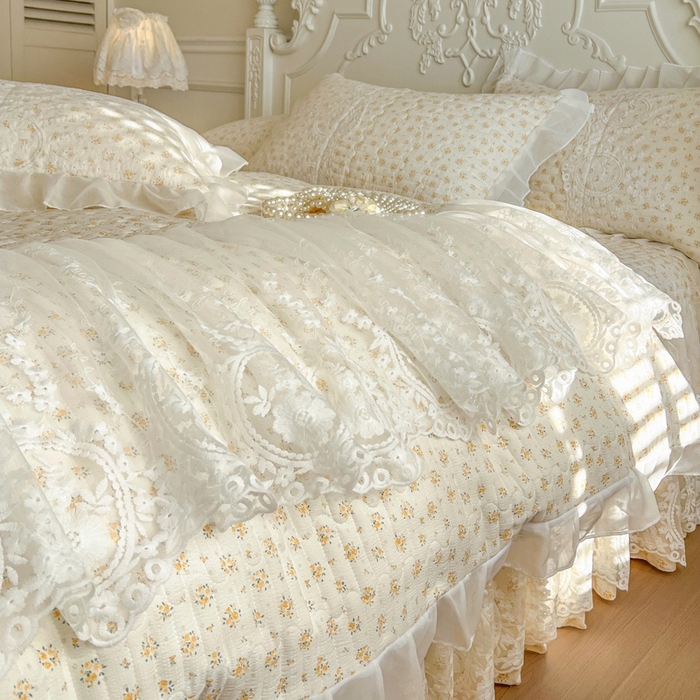 91家纺网 家纺一手货源 找家纺 恋尚 2026新款云感棉床笠式床裙四件套（控价225起） 轻香梦