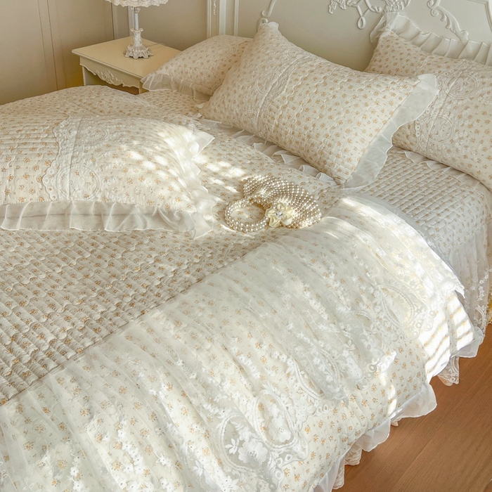 91家纺网 家纺一手货源 找家纺 恋尚 2026新款云感棉床笠式床裙四件套（控价225起） 轻香梦