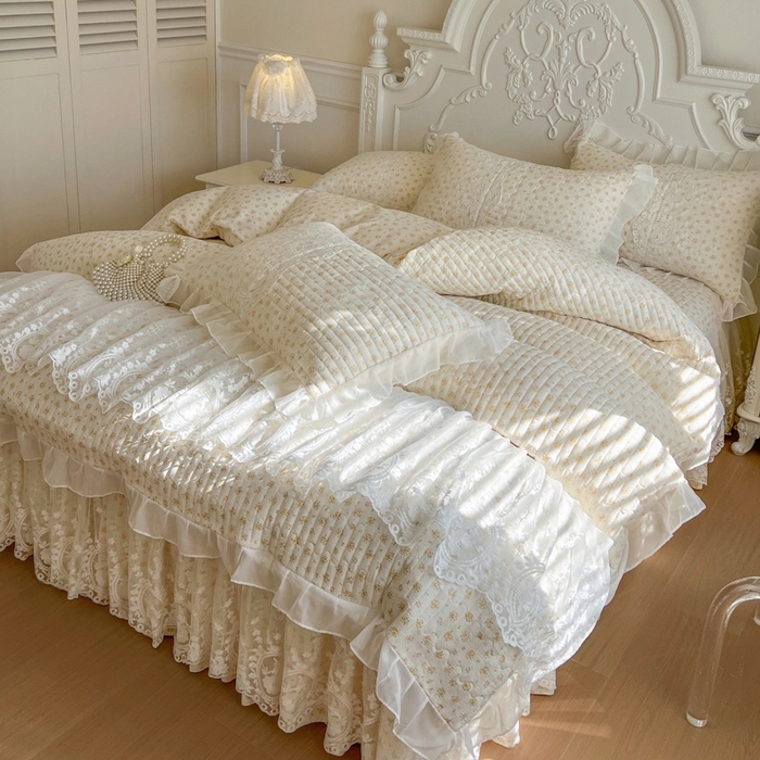 91家纺网 家纺一手货源 找家纺 恋尚 2026新款云感棉床笠式床裙四件套（控价225起） 轻香梦