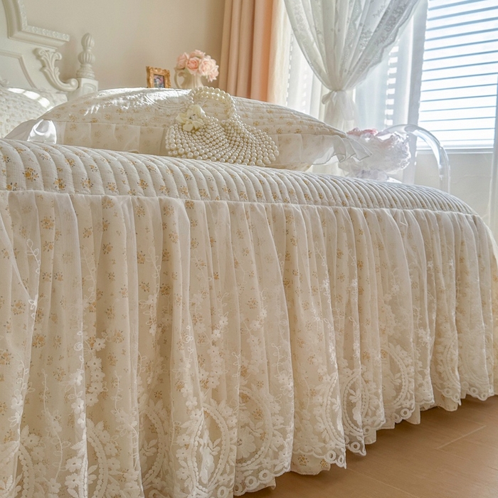 91家纺网 家纺一手货源 找家纺 恋尚 2026新款云感棉床笠式床裙四件套（控价225起） 轻香梦