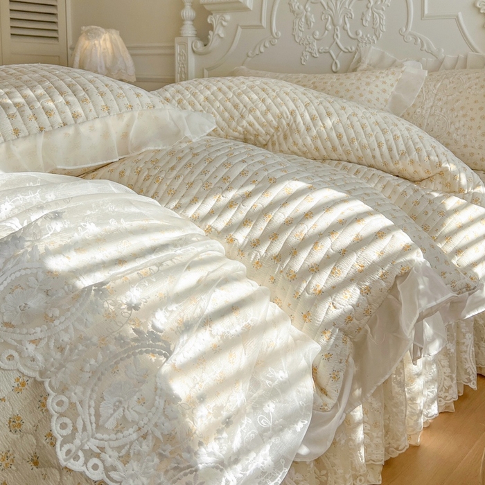 91家纺网 家纺一手货源 找家纺 恋尚 2026新款云感棉床笠式床裙四件套（控价225起） 轻香梦