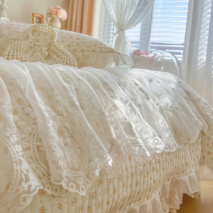 91家纺网 家纺一手货源 找家纺 恋尚 2026新款云感棉床笠式床裙四件套（控价225起） 轻香梦