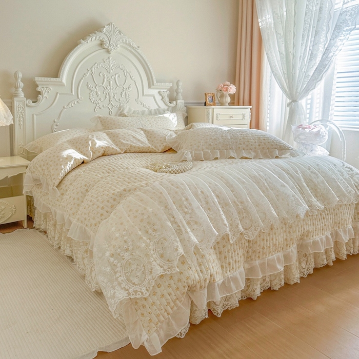 恋尚 2026新款云感棉床笠式床裙四件套（控价225起） 轻香梦