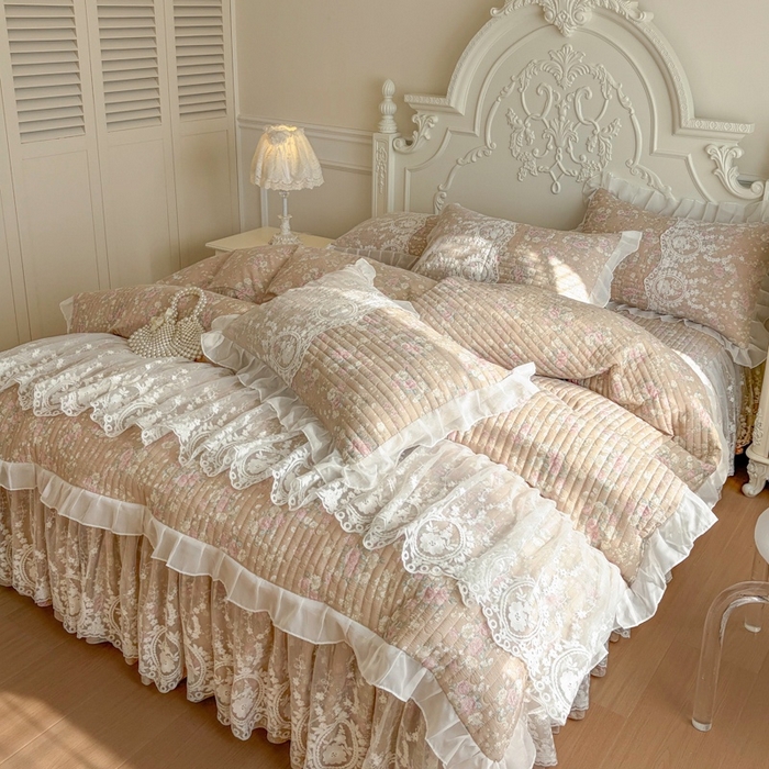 91家纺网 家纺一手货源 找家纺 恋尚 2026新款云感棉床笠式床裙四件套（控价225起） 梦迪