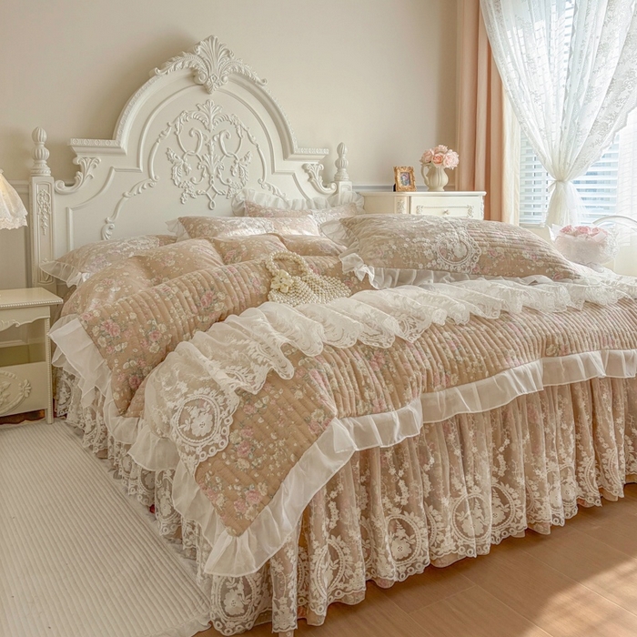 恋尚 2026新款云感棉床笠式床裙四件套（控价225起） 梦迪