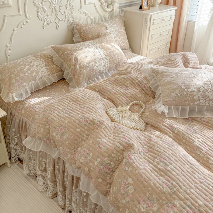 91家纺网 家纺一手货源 找家纺 恋尚 2026新款云感棉床笠式床裙四件套（控价225起） 梦迪