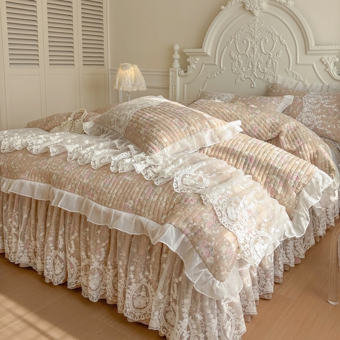 91家纺网 家纺一手货源 找家纺 恋尚 2026新款云感棉床笠式床裙四件套（控价225起） 梦迪