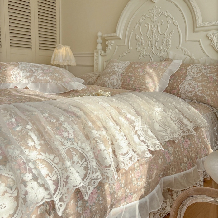 91家纺网 家纺一手货源 找家纺 恋尚 2026新款云感棉床笠式床裙四件套（控价225起） 梦迪