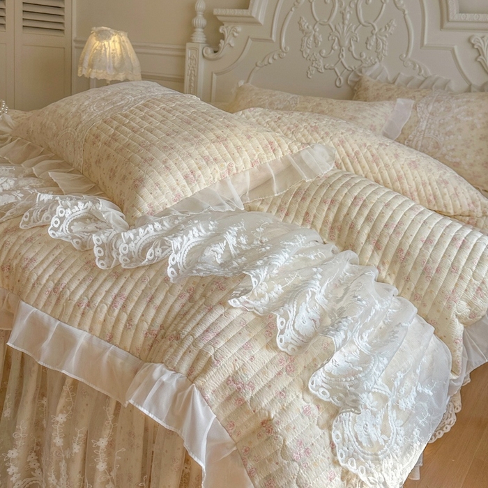 91家纺网 家纺一手货源 找家纺 恋尚 2026新款云感棉床笠式床裙四件套（控价225起） 茜茜