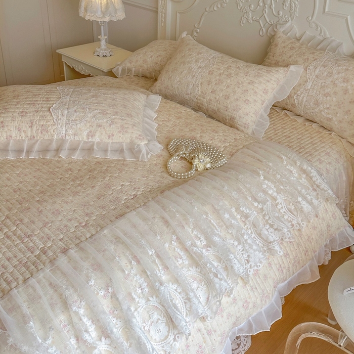 91家纺网 家纺一手货源 找家纺 恋尚 2026新款云感棉床笠式床裙四件套（控价225起） 茜茜