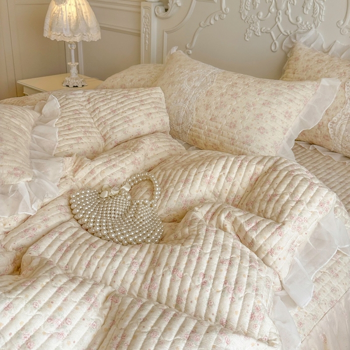 91家纺网 家纺一手货源 找家纺 恋尚 2026新款云感棉床笠式床裙四件套（控价225起） 茜茜