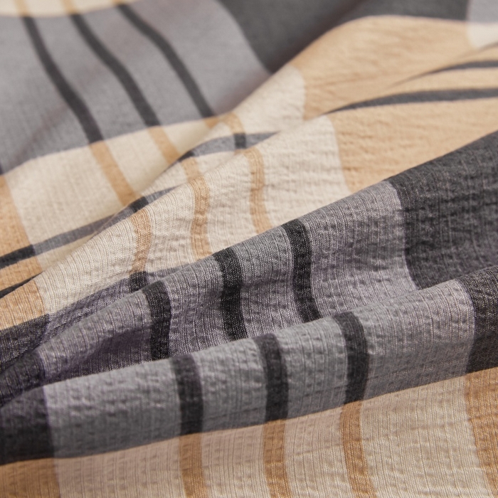 91家纺网 家纺一手货源 找家纺 友承家纺 2026最新款水洗棉无印风双层纱木棉四件套被套床单卧室床上用品学生宿舍被罩三件套床单枕套 蓝调