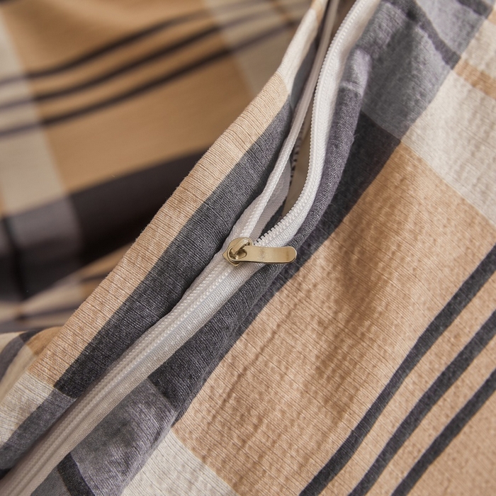 91家纺网 家纺一手货源 找家纺 友承家纺 2026最新款水洗棉无印风双层纱木棉四件套被套床单卧室床上用品学生宿舍被罩三件套床单枕套 蓝调