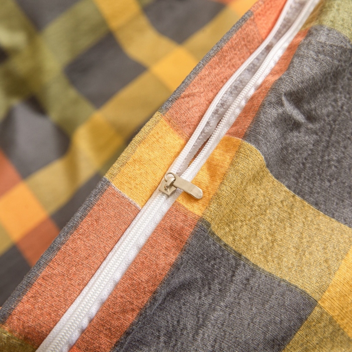 91家纺网 家纺一手货源 找家纺 友承家纺 2026最新款水洗棉无印风双层纱木棉四件套被套床单卧室床上用品学生宿舍被罩三件套床单枕套 炫彩格