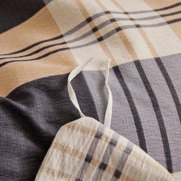 91家纺网 家纺一手货源 找家纺 友承家纺 2026最新款水洗棉无印风双层纱木棉四件套被套床单卧室床上用品学生宿舍被罩三件套床单枕套 蓝调