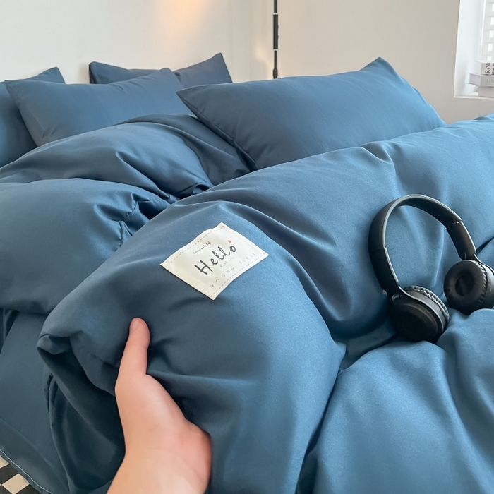 友承家纺 2026新款床上用品被套单件冬季纯水洗棉被罩学生宿舍单人150x200x230cm双人磨毛被单 宝兰