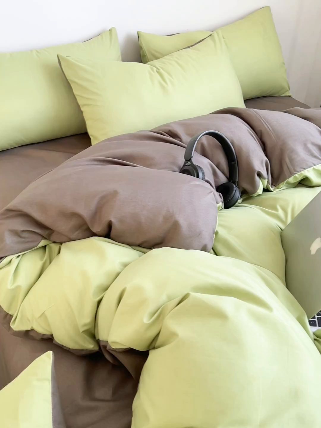 91家纺网 家纺一手货源 找家纺 友承家纺 2026新款床上用品被套单件冬季纯水洗棉被罩学生宿舍单人150x200x230cm双人磨毛被单 抹茶绿