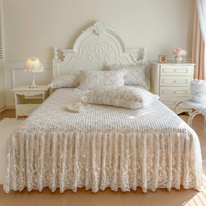 91家纺网 家纺一手货源 找家纺 （总）恋尚 2026新款云感棉床笠式床裙（控价120元起）