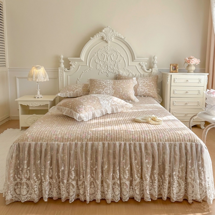 91家纺网 家纺一手货源 找家纺 （总）恋尚 2026新款云感棉床笠式床裙（控价120元起）