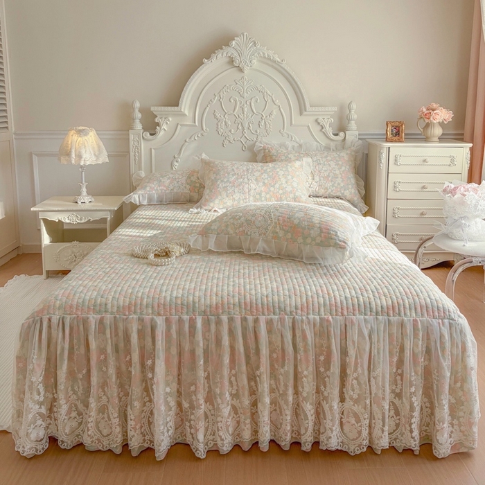 91家纺网 家纺一手货源 找家纺 （总）恋尚 2026新款云感棉床笠式床裙（控价120元起）