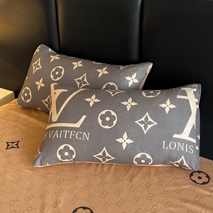 91家纺网 家纺一手货源 找家纺 友承家纺 2026新款床上用品加厚磨毛大牌风四件套春夏床单磨毛被套高级奢华宿舍三件套欧洲站 L灰