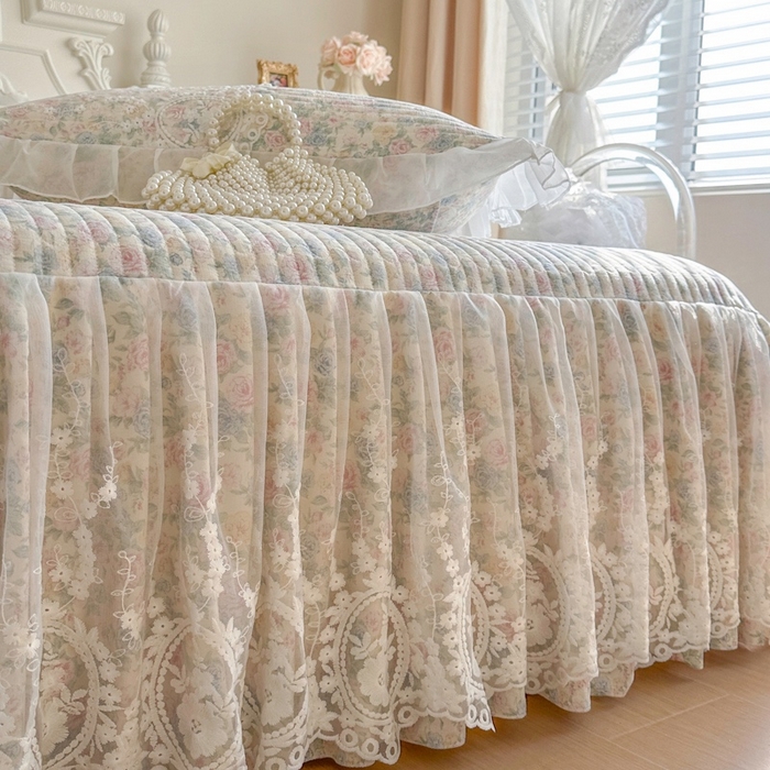 91家纺网 家纺一手货源 找家纺 （总）恋尚 2026新款云感棉床笠式床裙（控价120元起）