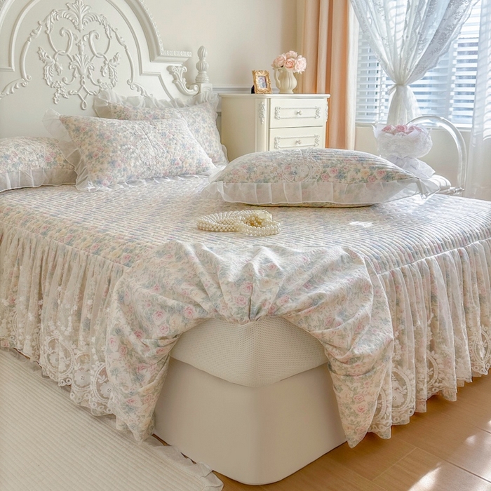 91家纺网 家纺一手货源 找家纺 （总）恋尚 2026新款云感棉床笠式床裙（控价120元起）