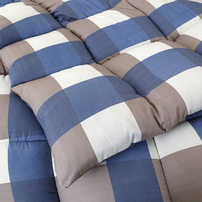 91家纺网 家纺一手货源 找家纺 友承家纺 2026新款床上用品加厚保暖冬被棉被春秋被褥被芯学生单人宿舍羽丝棉被水洗棉垫被 兰大格