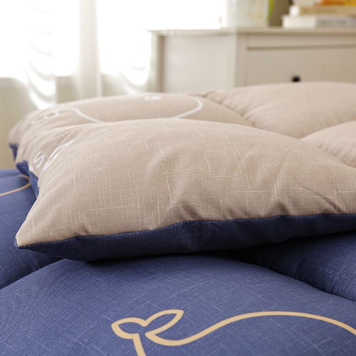 91家纺网 家纺一手货源 找家纺 友承家纺 2026新款床上用品加厚保暖冬被棉被春秋被褥被芯学生单人宿舍羽丝棉被水洗棉垫被 鲸鱼