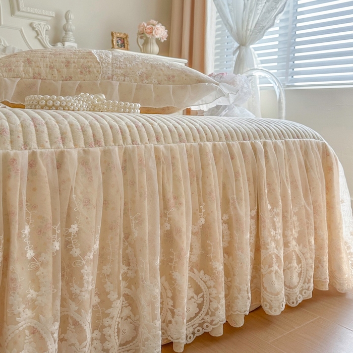 91家纺网 家纺一手货源 找家纺 恋尚 2026新款云感棉床笠式床裙（控价120元起） 茜茜