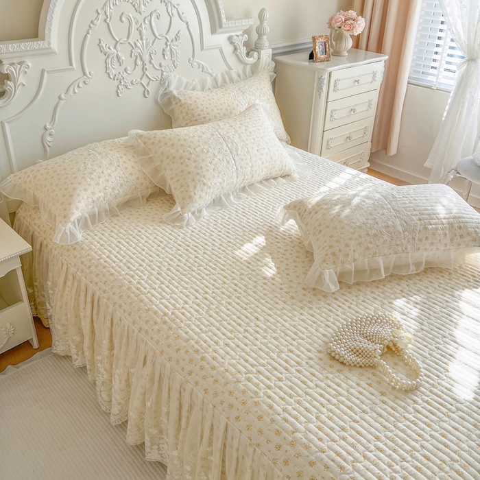 91家纺网 家纺一手货源 找家纺 恋尚 2026新款云感棉床笠式床裙（控价120元起） 轻香梦