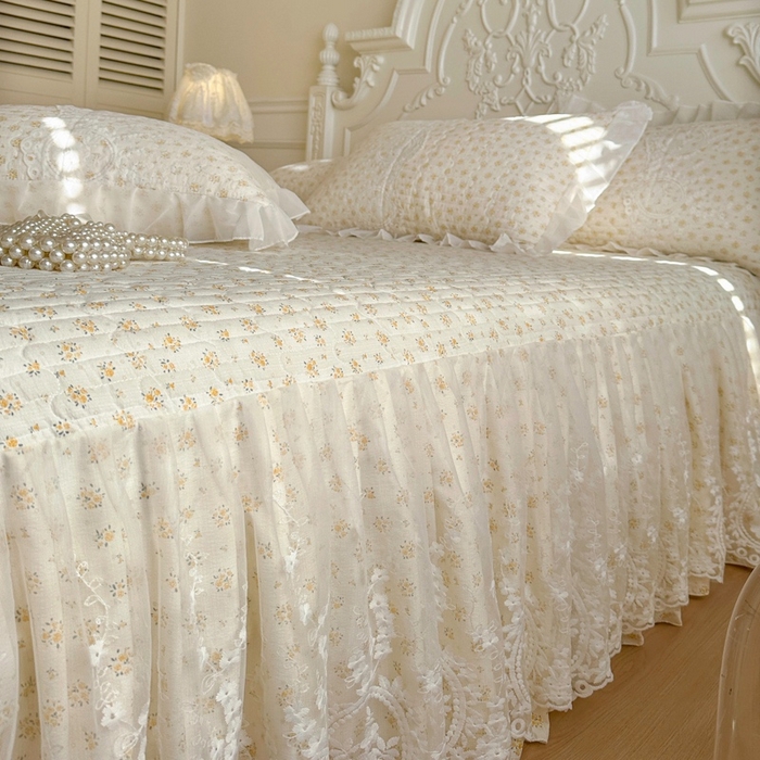 91家纺网 家纺一手货源 找家纺 恋尚 2026新款云感棉床笠式床裙（控价120元起） 轻香梦