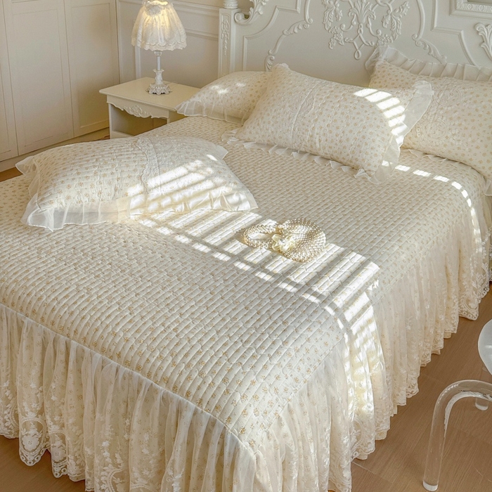 91家纺网 家纺一手货源 找家纺 恋尚 2026新款云感棉床笠式床裙（控价120元起） 轻香梦