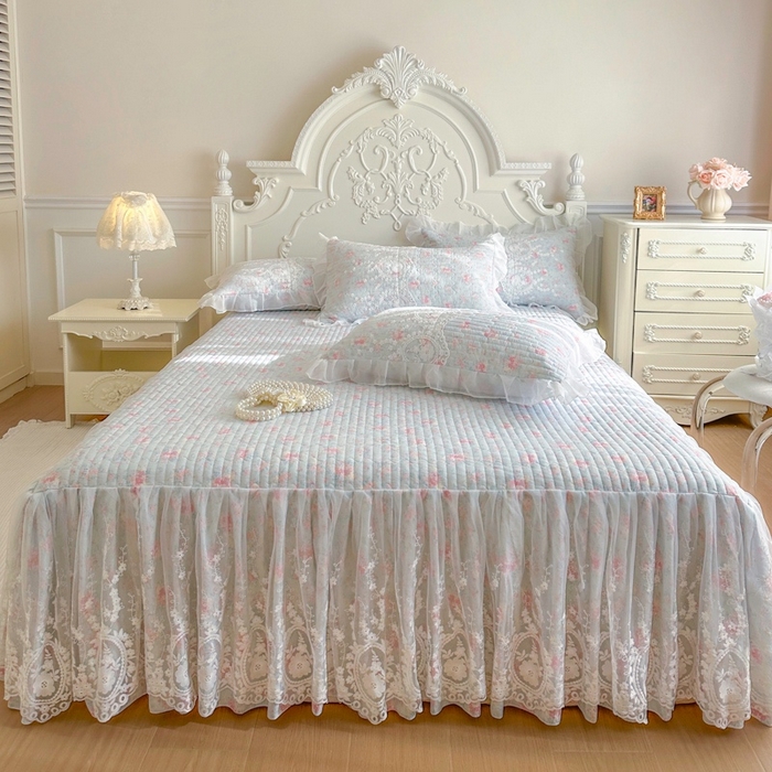 恋尚 2026新款云感棉床笠式床裙（控价120元起） 迷雾清影