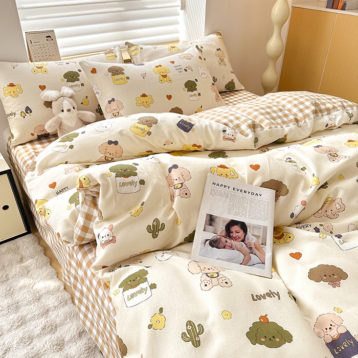 91家纺网 家纺一手货源 找家纺 （总）友承家纺 2026新款床上用品磨毛水洗棉四件套被单被套学生宿舍单人三件套被罩单件四季通用