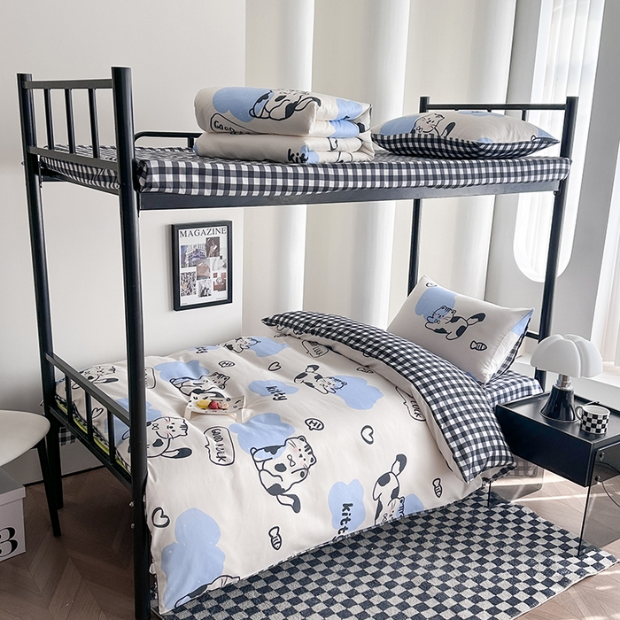 91家纺网 家纺一手货源 找家纺 （总）友承家纺 【拎包入住】2026新款大学生宿舍床单人三件套床上用品被褥全套一整套被套被子四件套六