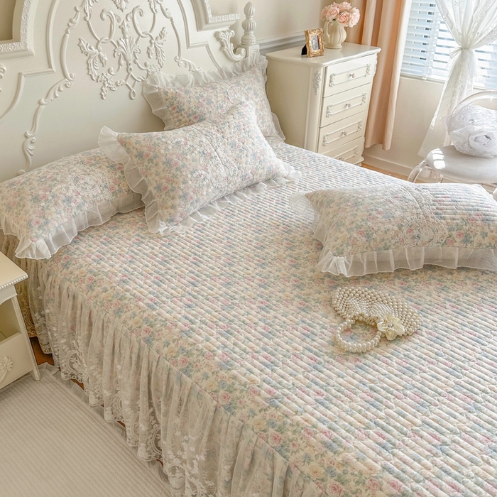 91家纺网 家纺一手货源 找家纺 恋尚 2026新款云感棉床笠式床裙（控价120元起） 安娜