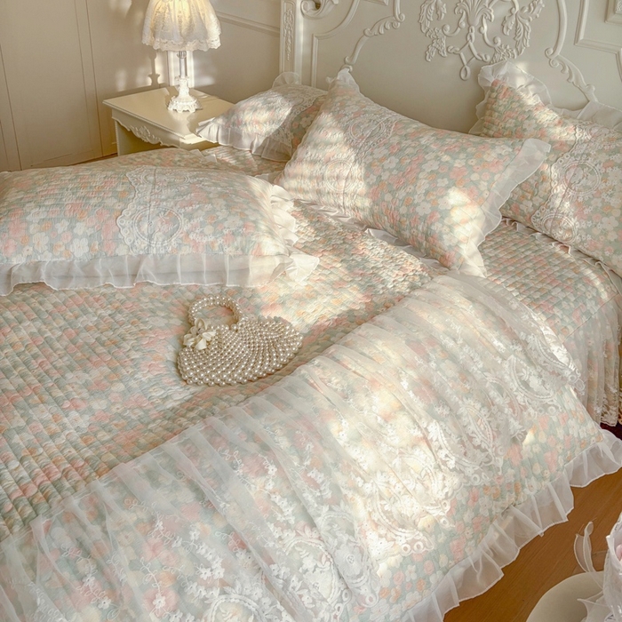 91家纺网 家纺一手货源 找家纺 恋尚 2026新款云感棉床笠式床裙（控价120元起） 雪妮