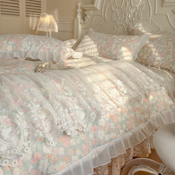 91家纺网 家纺一手货源 找家纺 恋尚 2026新款云感棉床笠式床裙（控价120元起） 雪妮