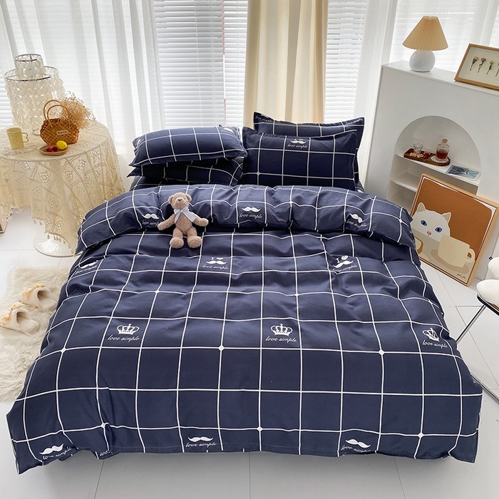 91家纺网 家纺一手货源 找家纺 友承家纺 2026新款床上用品磨毛水洗棉四件套被单被套学生宿舍单人三件套被罩单件四季通用 初遇