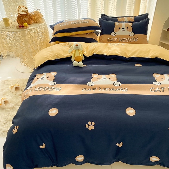 91家纺网 家纺一手货源 找家纺 友承家纺 2026新款床上用品磨毛水洗棉四件套被单被套学生宿舍单人三件套被罩单件四季通用 期待