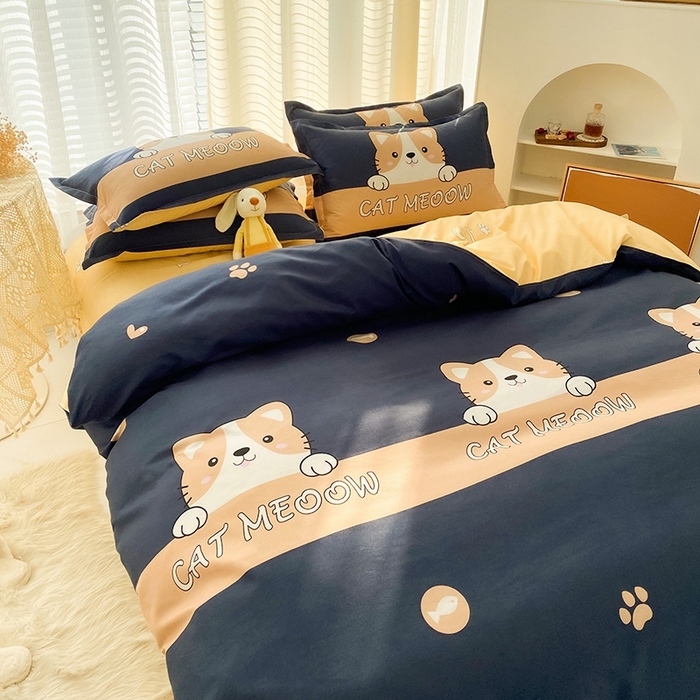 91家纺网 家纺一手货源 找家纺 友承家纺 2026新款床上用品磨毛水洗棉四件套被单被套学生宿舍单人三件套被罩单件四季通用 期待