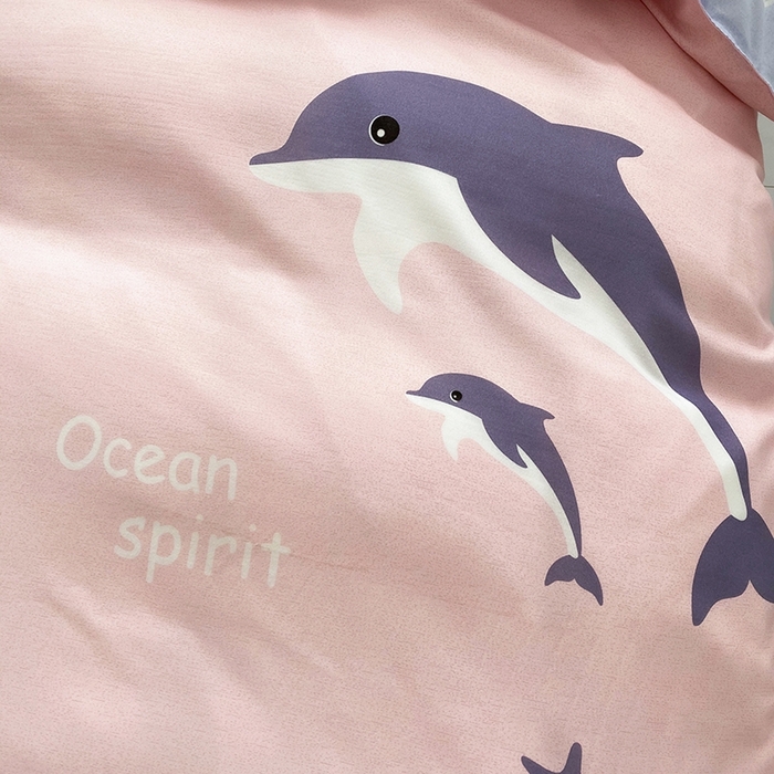 91家纺网 家纺一手货源 找家纺 友承家纺 2026新款床上用品磨毛水洗棉四件套被单被套学生宿舍单人三件套被罩单件四季通用 海豚湾