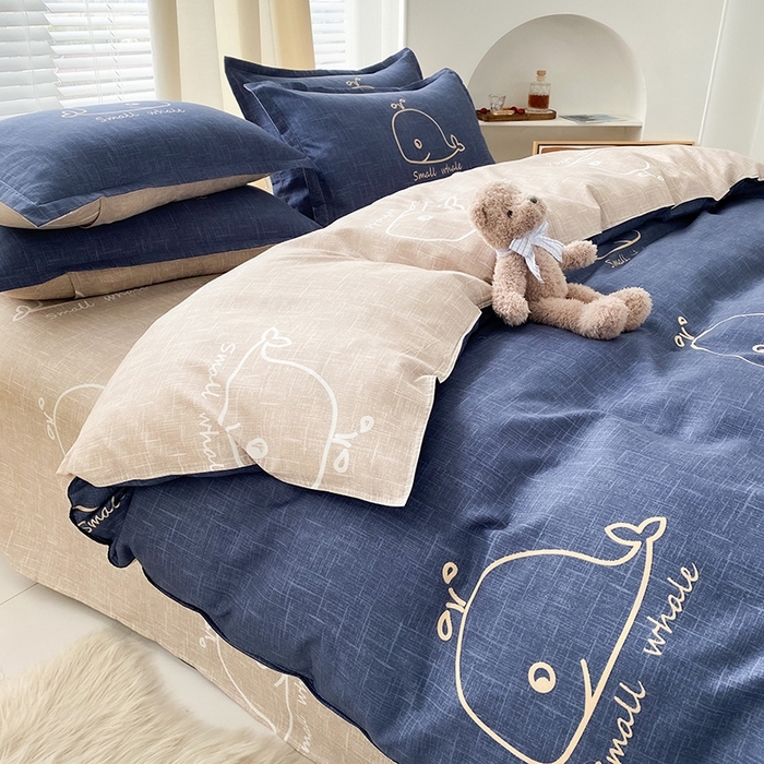 91家纺网 家纺一手货源 找家纺 （总）友承家纺 2026年新款床上用品学生宿舍套件亲肤磨毛单件被套150x180x220cm芦荟棉被罩200x230