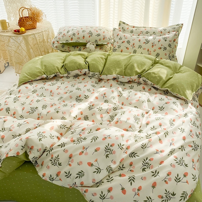 91家纺网 家纺一手货源 找家纺 友承家纺 2026年新款床上用品学生宿舍套件亲肤磨毛单件被套150x180x220cm芦荟棉被罩200x230 恋爱味道