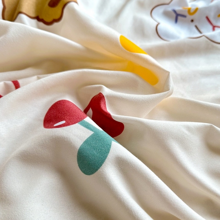 91家纺网 家纺一手货源 找家纺 友承家纺 2026年新款床上用品学生宿舍套件亲肤磨毛单件被套150x180x220cm芦荟棉被罩200x230 baby熊