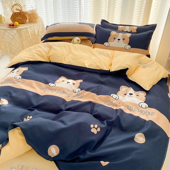 91家纺网 家纺一手货源 找家纺 友承家纺 2026年新款床上用品学生宿舍套件亲肤磨毛单件被套150x180x220cm芦荟棉被罩200x230 期待