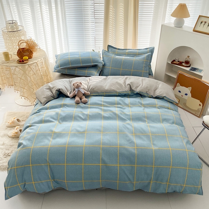 91家纺网 家纺一手货源 找家纺 友承家纺 2026年新款床上用品学生宿舍套件亲肤磨毛单件被套150x180x220cm芦荟棉被罩200x230 富士山下